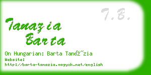 tanazia barta business card